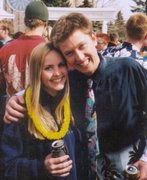 Hilary and I in the beer garden