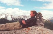 Relaxing at the top of Sulfur Mountain