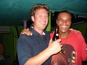 Drinking beer with one of the locals ... his name was Tiger .. seriously