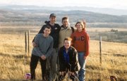 Al, Eric, Justing, Kate and Leith at Leith's farm.