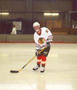 Me in my ice hockey gear.