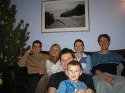 David, Tracy, Zoe, Me, David and James at their house in Durham.