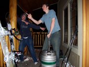 Tapping the keg
