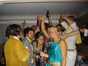 The living room was transformed into a dancefloor