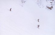 Tim, Brian and I making some fresh tracks after a short hike.