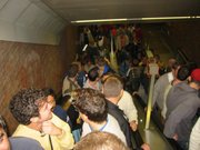 This photo was taken at 8am at the train station on the way to Oktoberfest ... crazy times