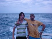 Tom and Mark (our dive master) after a tough day of diving