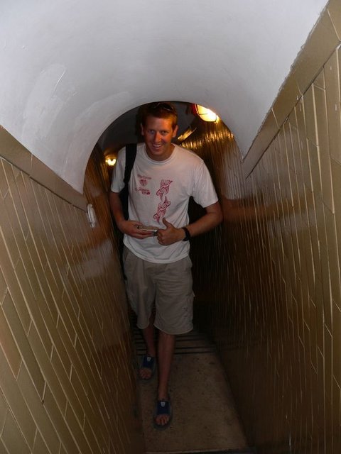 Climbing up the stairs of St Pauls
