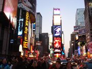Times Square at night ... always plenty of action