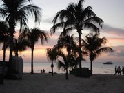 Sunset on Isla de Mujeres (isle of women) It&acute;s paradise
