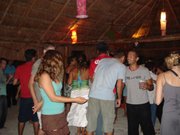 Dancing at the beach bar