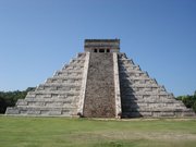 A Mayan pyramid at Chichen Itza, quite impressive