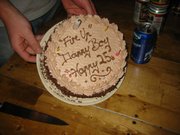 The cake my flatmates bought me. Very thoughtful indeed!