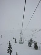 The Cliff Chair on a powder day