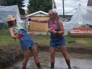 Britt and Ash in the mud pit