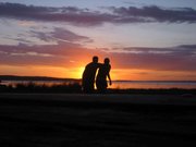 Isabelle and I at Sunset Beach, Soldiers Point