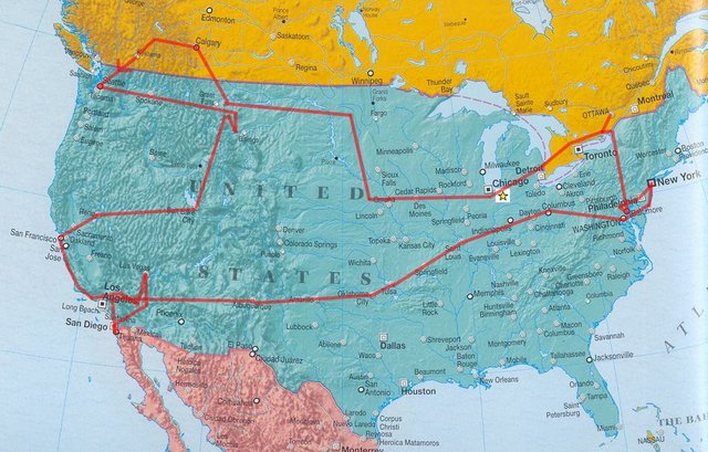 The route! 23,000 kms