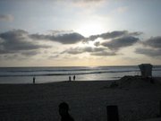 Pacific Beach Sunset, San Diego. The hostel was right on the beach