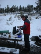 Cooking in the snow