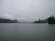 Bled has a lake with a small island with a church on it.