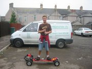 My cousin's motorised skateboard. It was a weapon!