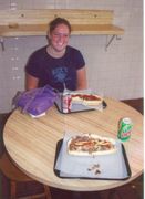 Philadelphia - Mandy and a cheesesteak. Philly is famous for these things and they didn't disappoint!
