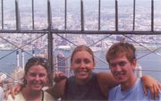 New York - Paige, Kate and I up the top of the Empire State building. Great view!