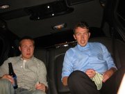 We somehow ended up in a limo, crazy night.
